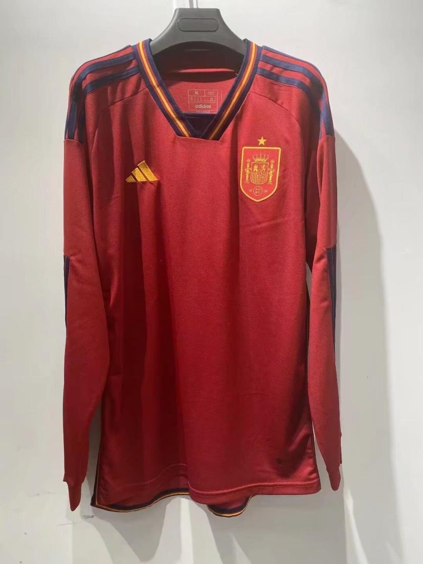 AAA Quality Spain 2022 World Cup Home Long Soccer Jersey